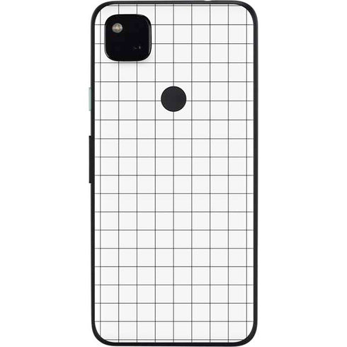 White Grid Google Pixel 4a Skin